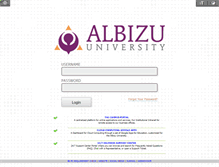Tablet Screenshot of blackboard.albizu.edu